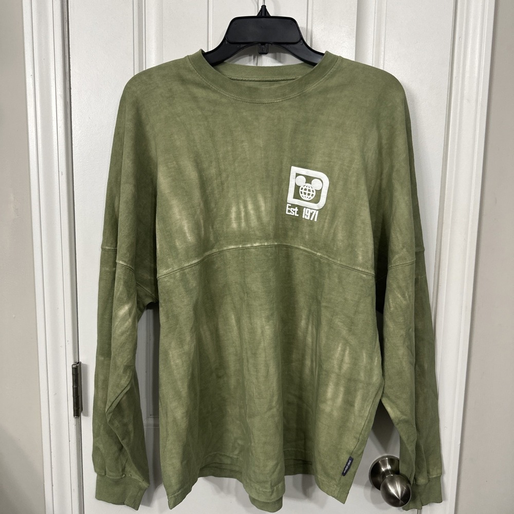 Walt Disney World Spirit Jersey‎ Green Tie Dye 100% Cotton Medium NWT.